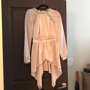 Bebe High-Low Top! Silky with Rhinestone Accents!